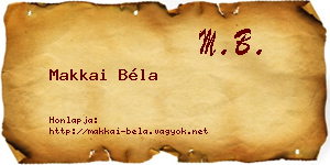 Makkai Béla névjegykártya