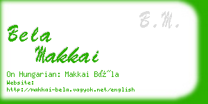 bela makkai business card